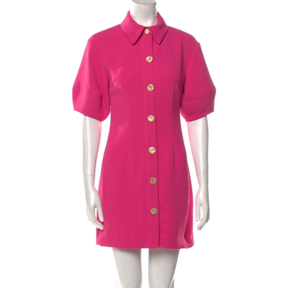 Elliatt Hot Pink Mini Dress with Puff Sleeves